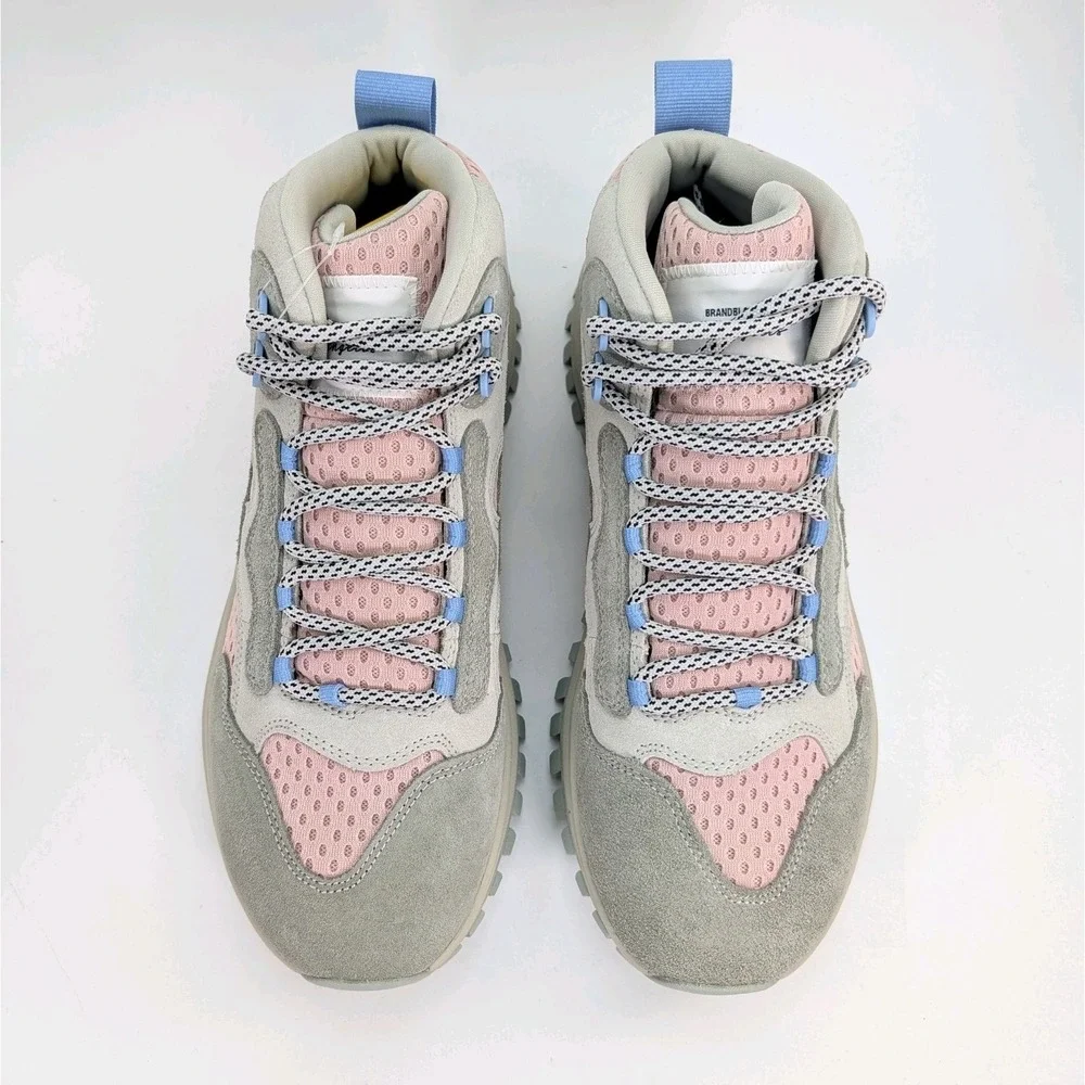 Brand Black Santa Monica Suede Sneaker In Grey Pink Vibram Sole Mens 10.5 M760BB